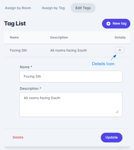 Edit Room Tags